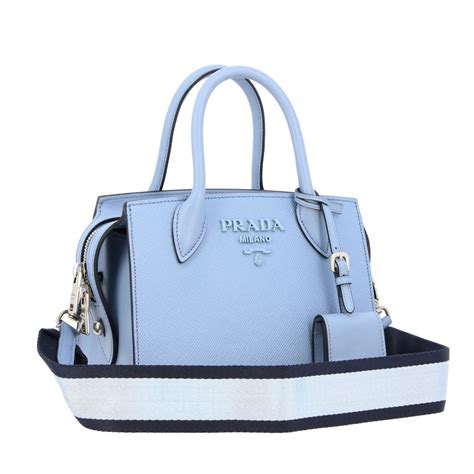 borsa prada blu tessuto|borse in pelle prada.